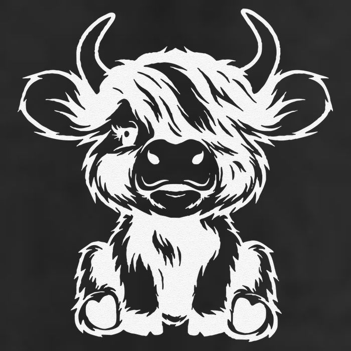 Funny Highland Cow Gift 7 Panel Mesh Trucker Snapback Hat