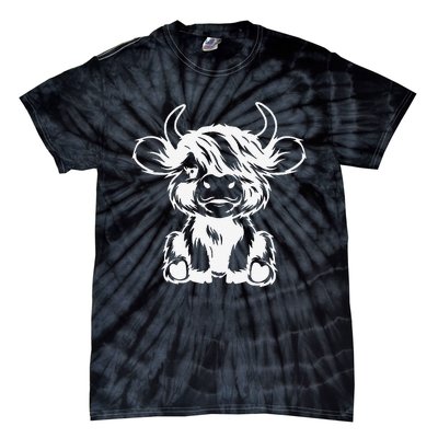 Funny Highland Cow Gift Tie-Dye T-Shirt