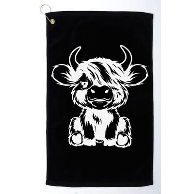 Funny Highland Cow Gift Golf Towel