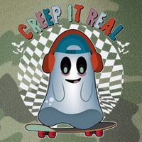 Funny Halloween Creep It Real Skateboarding Ghost Legacy Tie Dye Trucker Hat