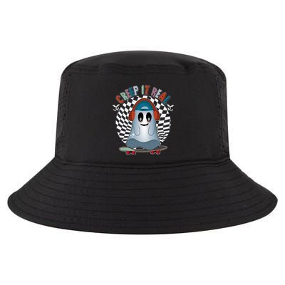 Funny Halloween Creep It Real Skateboarding Ghost Cool Comfort Performance Bucket Hat