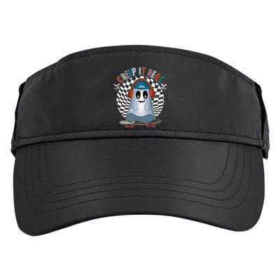Funny Halloween Creep It Real Skateboarding Ghost Adult Drive Performance Visor