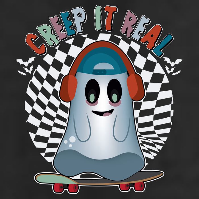 Funny Halloween Creep It Real Skateboarding Ghost Adult Drive Performance Visor