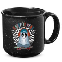 Funny Halloween Creep It Real Skateboarding Ghost 15oz Campfire Ceramic Mug