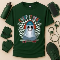 Funny Halloween Creep It Real Skateboarding Ghost Performance Shirt