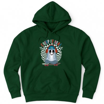 Funny Halloween Creep It Real Skateboarding Ghost Hoodie