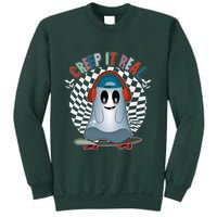 Funny Halloween Creep It Real Skateboarding Ghost Sweatshirt