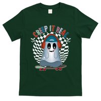 Funny Halloween Creep It Real Skateboarding Ghost T-Shirt