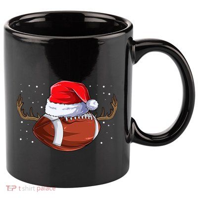 Funny Holiday Cool Gift Christmas Football Reindeer Cute Gift 11oz C Handle Ceramic Mug
