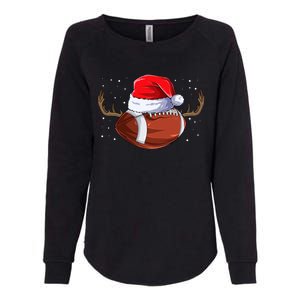 Funny Holiday Cool Gift Christmas Football Reindeer Cute Gift Womens California Wash Sweatshirt