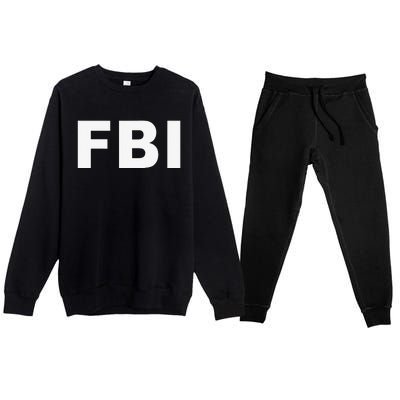 FBI Halloween Costume Federal Law Enforcement Premium Crewneck Sweatsuit Set