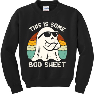 Funny Halloween Cool Boo Ghost Costume This Is Some Boo Sheet Kids Sweatshirt