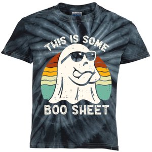 Funny Halloween Cool Boo Ghost Costume This Is Some Boo Sheet Kids Tie-Dye T-Shirt