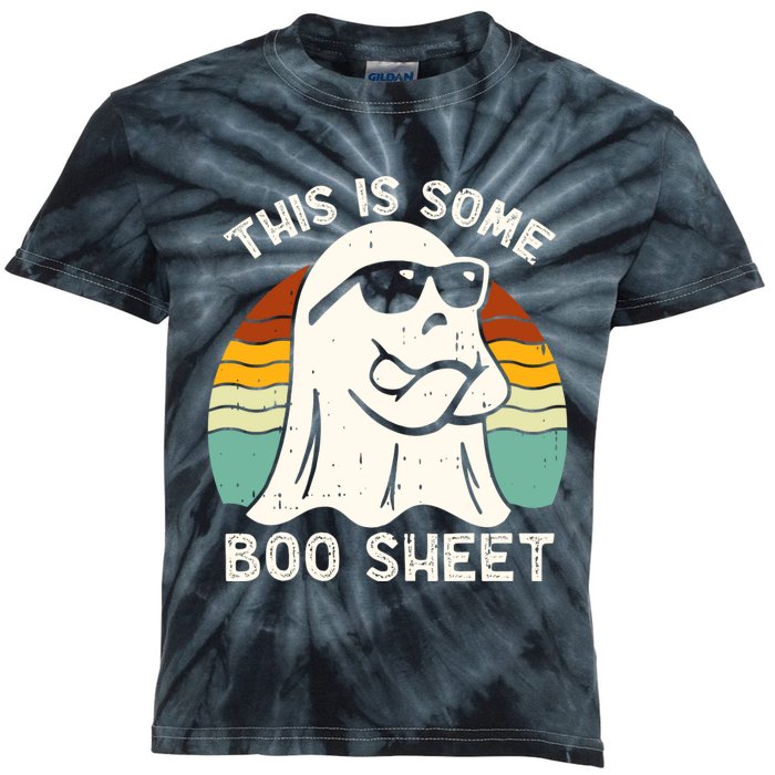 Funny Halloween Cool Boo Ghost Costume This Is Some Boo Sheet Kids Tie-Dye T-Shirt