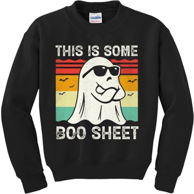 Funny Halloween Cool Boo Ghost Costume This Is Some Boo Sheet Kids Sweatshirt