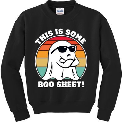 Funny Halloween Cool Boo Ghost Costume This Is Some Boo Sheet Kids Sweatshirt