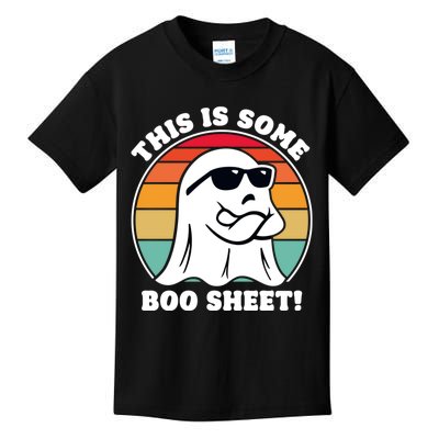 Funny Halloween Cool Boo Ghost Costume This Is Some Boo Sheet Kids T-Shirt