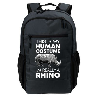 Funny Human Costume Rhino Vintage Rhinoceros Love Daily Commute Backpack