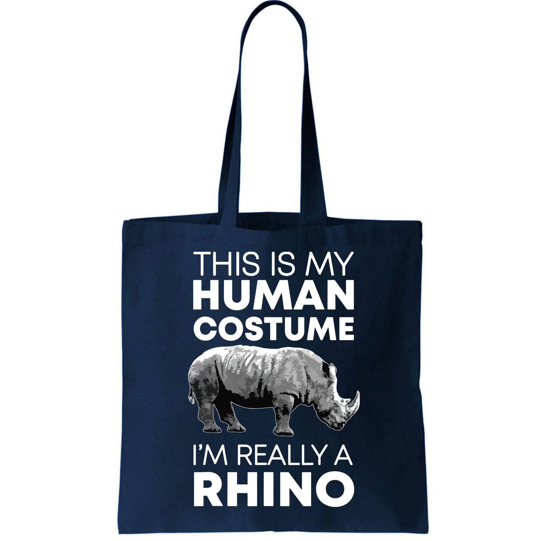 Funny Human Costume Rhino Vintage Rhinoceros Love Bag