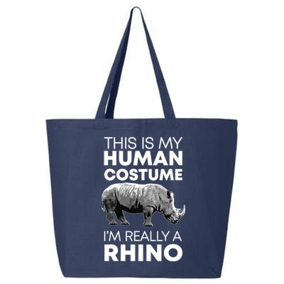 Funny Human Costume Rhino Vintage Rhinoceros Love 25L Jumbo Tote