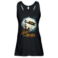 Funny Halloween Camping Witches With Hitches Ladies Essential Flowy Tank