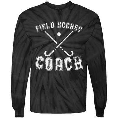 Field Hockey Coach Gifts Distressed Field Hockey Coach Tie-Dye Long Sleeve Shirt