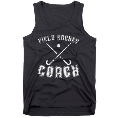 Field Hockey Coach Gifts Distressed Field Hockey Coach Tank Top