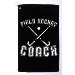 Field Hockey Coach Gifts Distressed Field Hockey Coach Platinum Collection Golf Towel