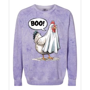 Funny Halloween Chicken Boo Spooky Chicken Halloween Costume Colorblast Crewneck Sweatshirt