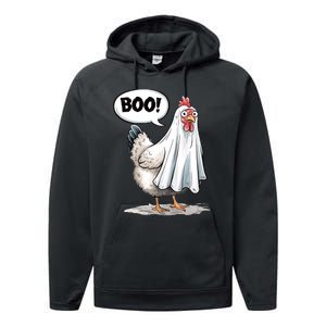 Funny Halloween Chicken Boo Spooky Chicken Halloween Costume Performance Fleece Hoodie