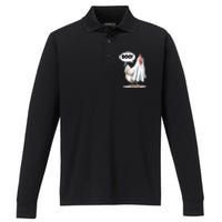 Funny Halloween Chicken Boo Spooky Chicken Halloween Costume Performance Long Sleeve Polo