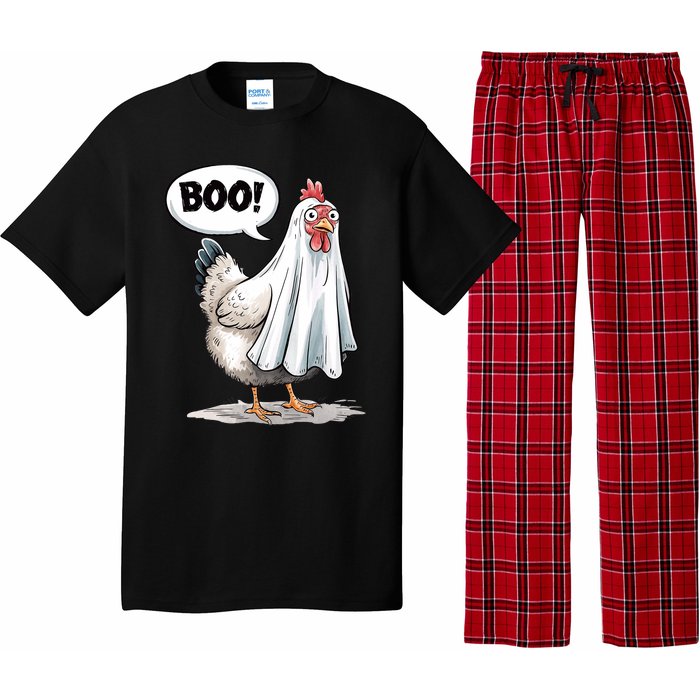 Funny Halloween Chicken Boo Spooky Chicken Halloween Costume Pajama Set