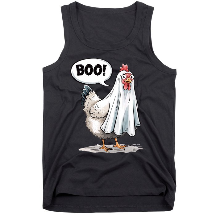 Funny Halloween Chicken Boo Spooky Chicken Halloween Costume Tank Top