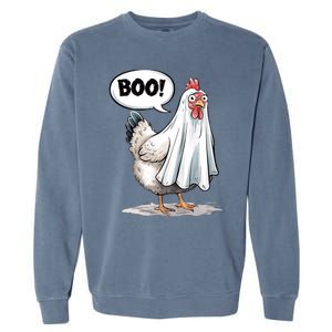 Funny Halloween Chicken Boo Spooky Chicken Halloween Costume Garment-Dyed Sweatshirt