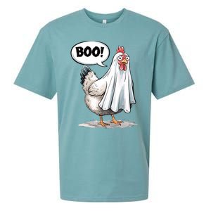 Funny Halloween Chicken Boo Spooky Chicken Halloween Costume Sueded Cloud Jersey T-Shirt