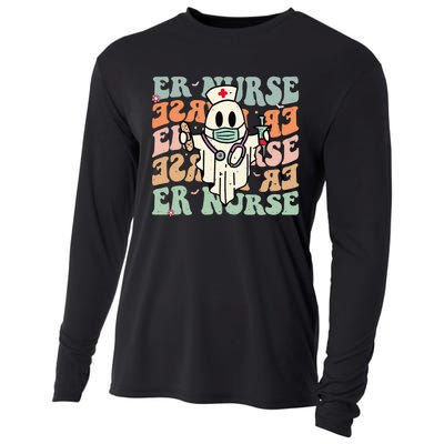 Funny Halloween Costume for Groovy Emergency Room Nurses Cooling Performance Long Sleeve Crew