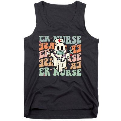 Funny Halloween Costume for Groovy Emergency Room Nurses Tank Top