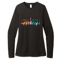 Funny Hanukkah Cat Menorah Meowzel Hanukat Jewish Chanukah Womens CVC Long Sleeve Shirt