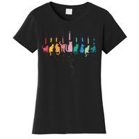 Funny Hanukkah Cat Menorah Meowzel Hanukat Jewish Chanukah Women's T-Shirt