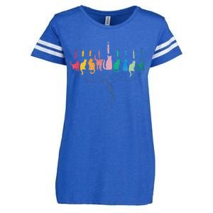 Funny Hanukkah Cat Menorah Meowzel Hanukat Jewish Chanukah Enza Ladies Jersey Football T-Shirt