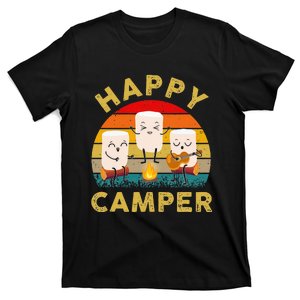 Funny Happy Cute Marshmallow Camper Bonfire T-Shirt