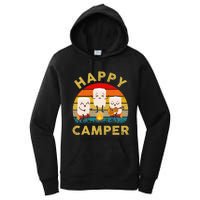 Funny Happy Cute Marshmallow Camper Bonfire Women's Pullover Hoodie