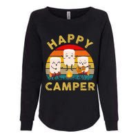 Funny Happy Cute Marshmallow Camper Bonfire Womens California Wash Sweatshirt