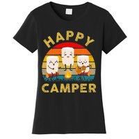 Funny Happy Cute Marshmallow Camper Bonfire Women's T-Shirt