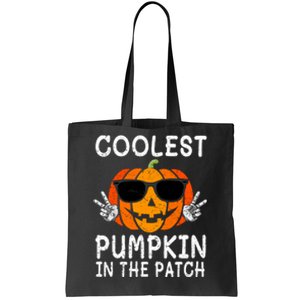 Funny Halloween Coolest Pumpkin In The Patch Glasses Gift Tote Bag