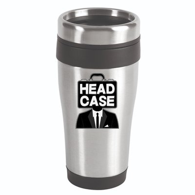 Funny Head Case Man 16oz Travel Tumbler