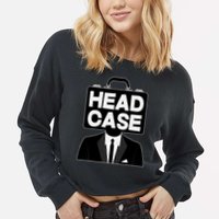 Funny Head Case Man Cropped Pullover Crew