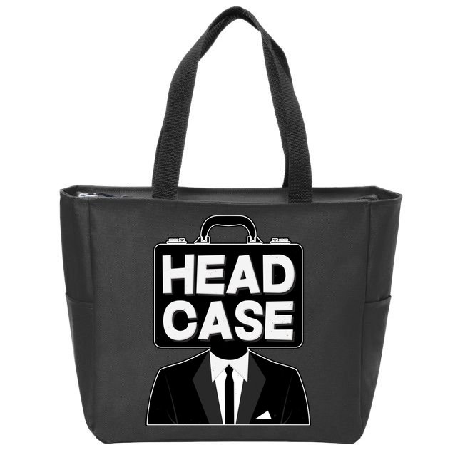 Funny Head Case Man Zip Tote Bag
