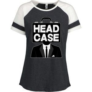 Funny Head Case Man Enza Ladies Jersey Colorblock Tee