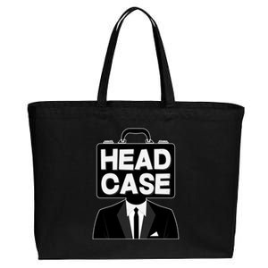 Funny Head Case Man Cotton Canvas Jumbo Tote